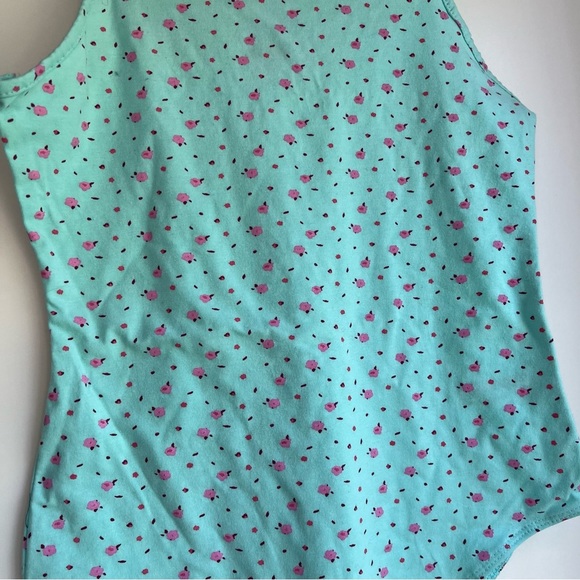 NWT Wild Fable Strap Bodysuit in Aqua Blue Floral Size S - Picture 10 of 17